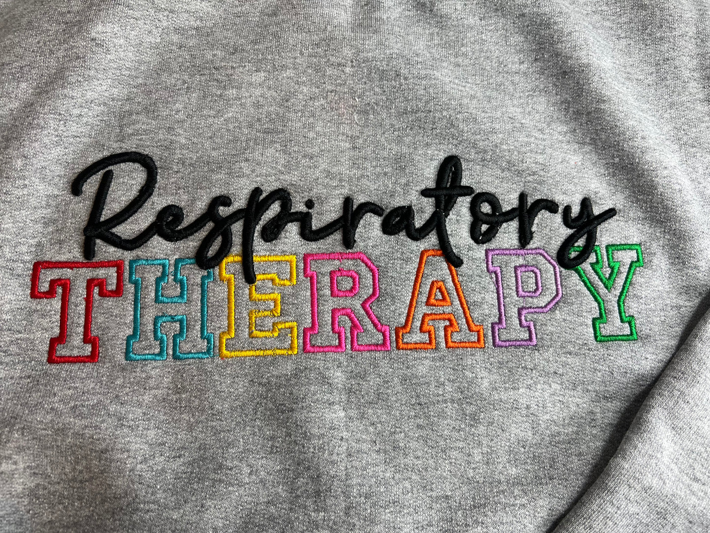 Respiratory Therapy Embroidered Crewneck