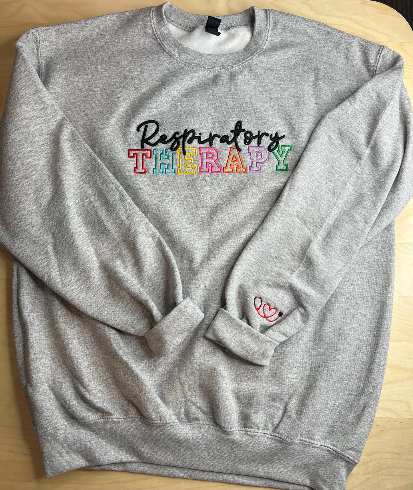 Respiratory Therapy Embroidered Crewneck