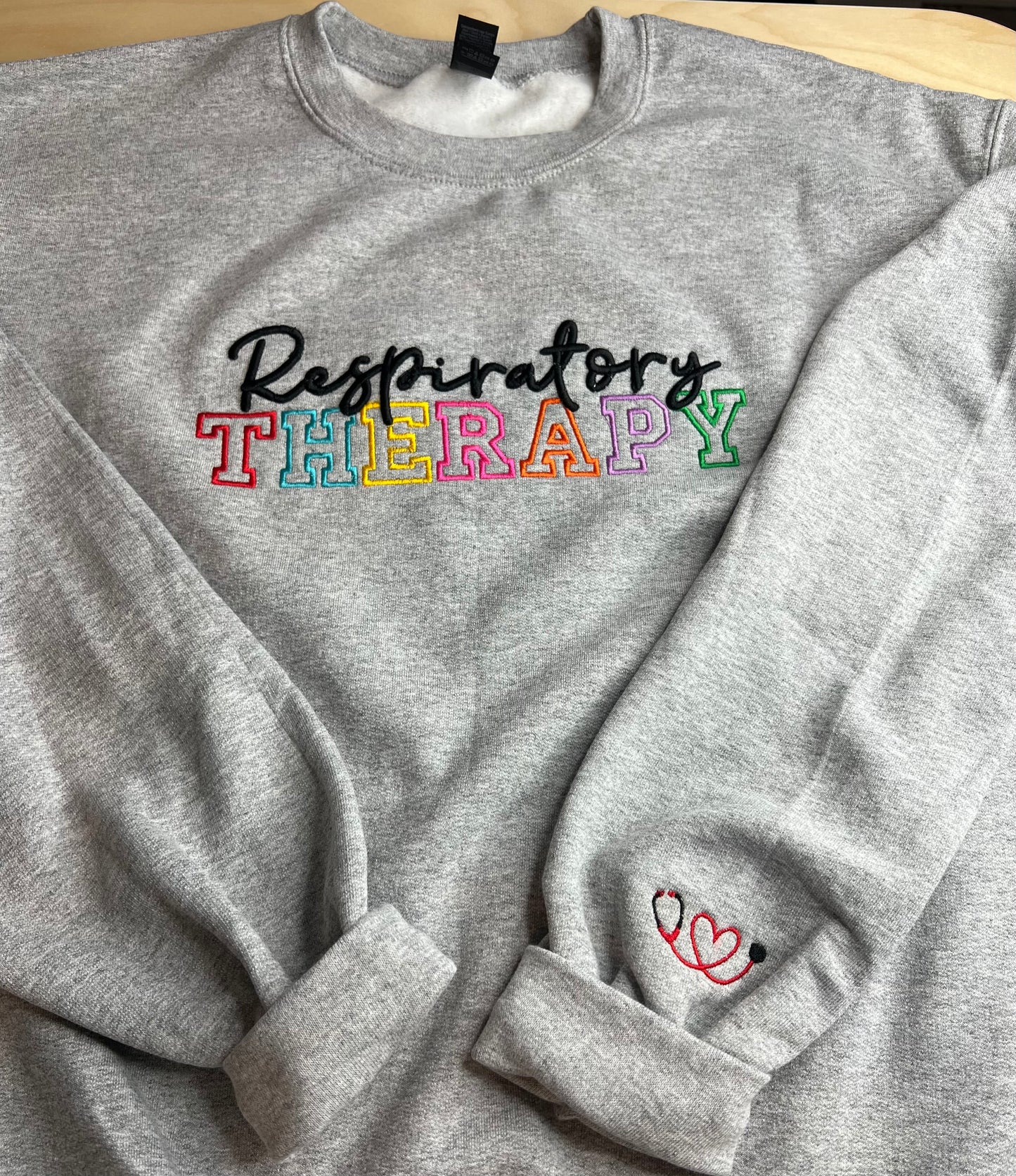 Respiratory Therapy Embroidered Crewneck