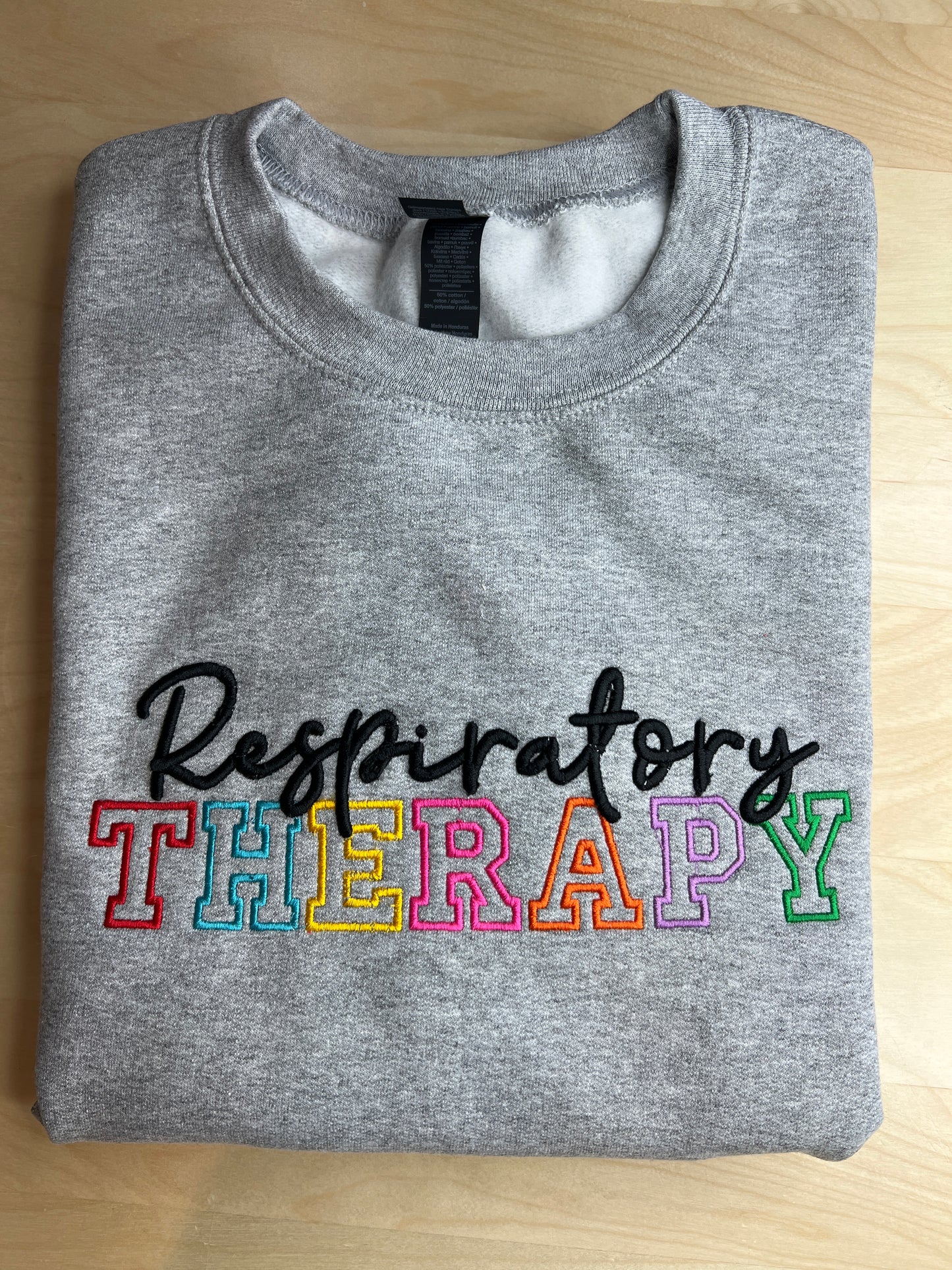Respiratory Therapy Embroidered Crewneck