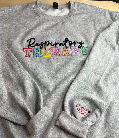 Respiratory Therapy Embroidered Crewneck